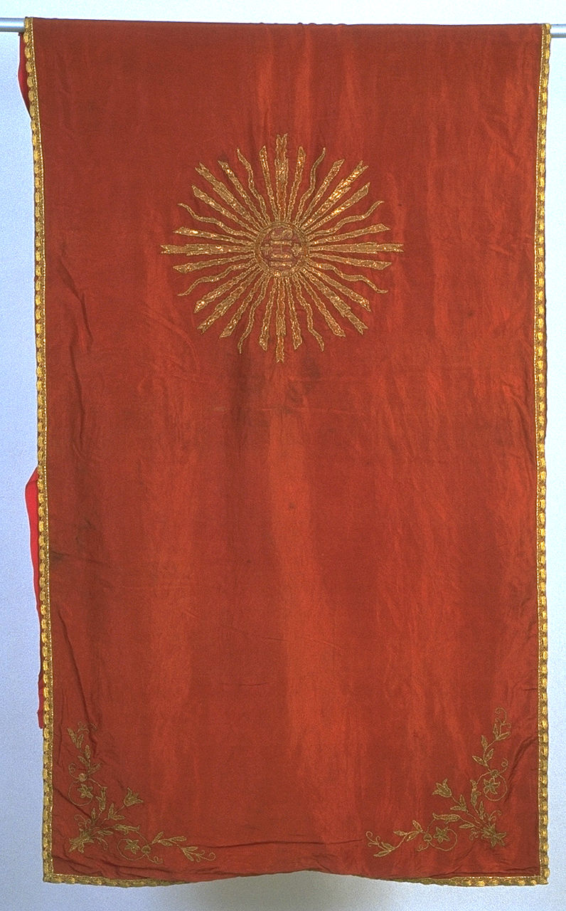 velo omerale, opera isolata - manifattura ferrarese (seconda metà sec. XIX)