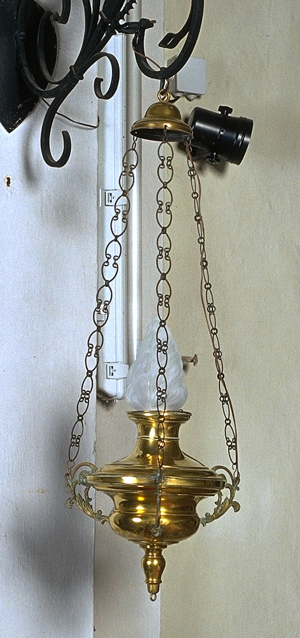 lampada pensile, serie - bottega ferrarese (sec. XIX)