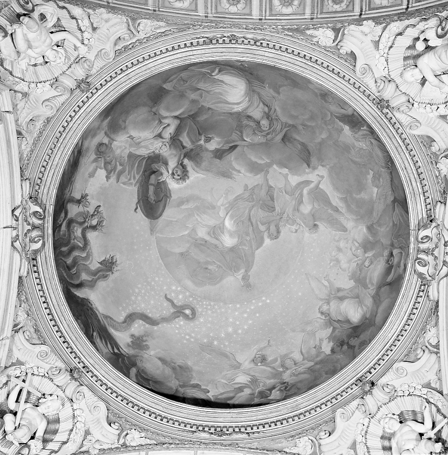 Trionfo della verità eterna sugli errori mondani (dipinto) di Canuti Domenico Maria (sec. XVII)