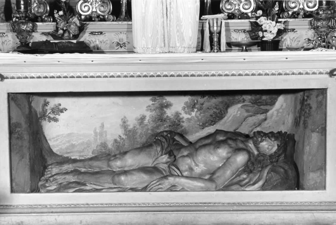 Cristo morto (statua) di Mazza Giuseppe Maria (cerchia) (fine/inizio secc. XVII/ XVIII)
