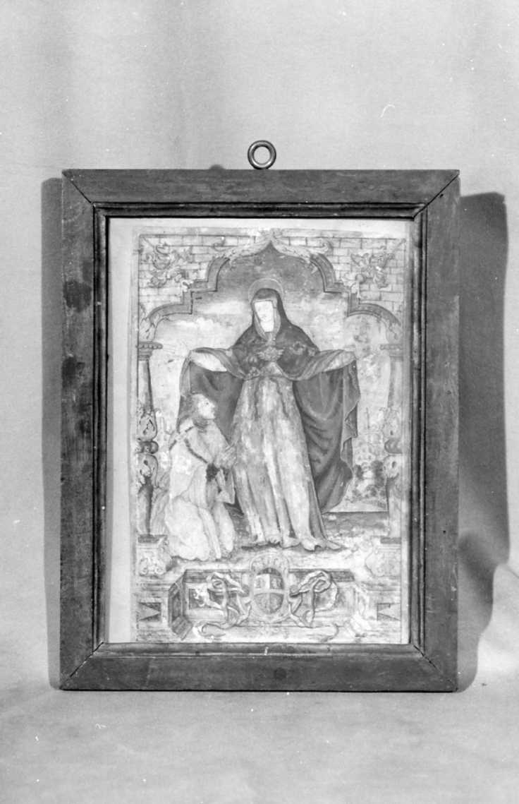 Madonna che protegge i confratelli di San Giobbe (immagine devozionale) - ambito bolognese (sec. XVII)