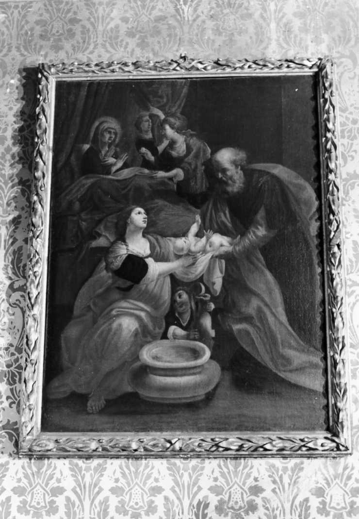 nascita di Maria Vergine (dipinto) di Degli Ambrogi Domenico detto Menghino del Brizio (maniera) (secondo quarto sec. XVII)