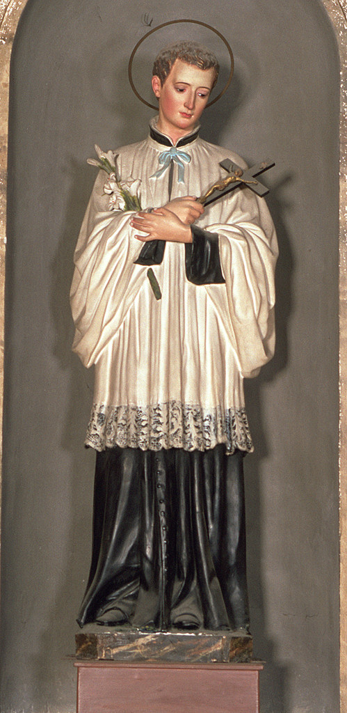 San Luigi Gonzaga (statua, opera isolata) - ambito ferrarese (seconda metà sec. XIX)
