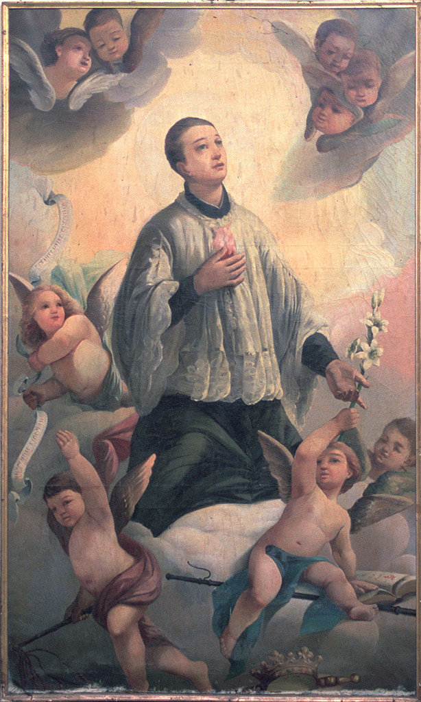 San Luigi Gonzaga (dipinto, opera isolata) di Vitali Antonio (inizio sec. XIX)