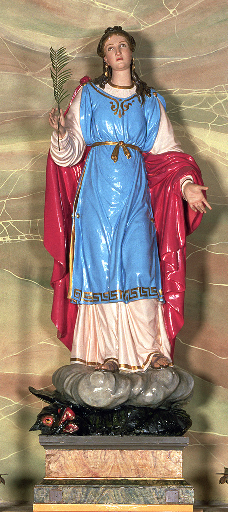 Santa Margherita (statua, opera isolata) - ambito ferrarese (sec. XIX)