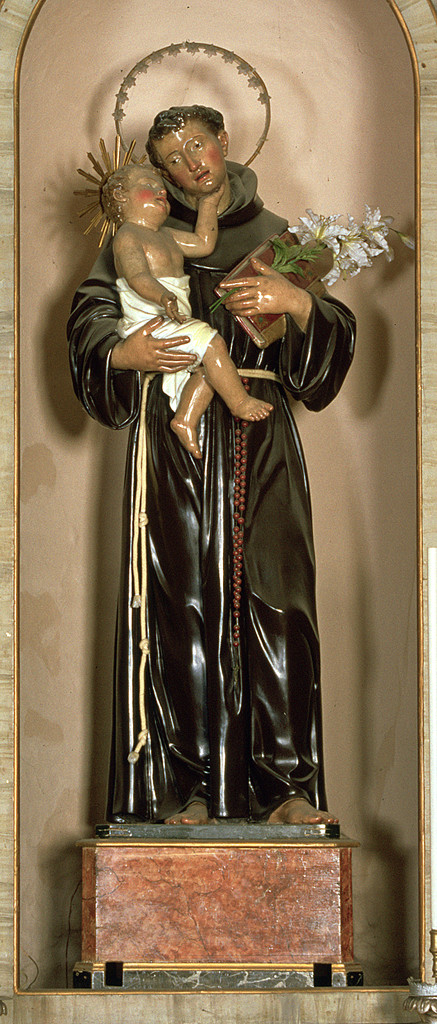 Sant'Antonio da Padova (statua, opera isolata) di Ballanti Giovanni Battista detto Graziani (sec. XIX)