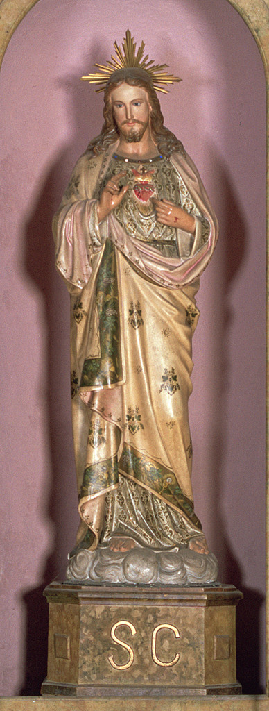 Sacro Cuore di Gesù (statua, opera isolata) - ambito ferrarese (primo quarto sec. XX)