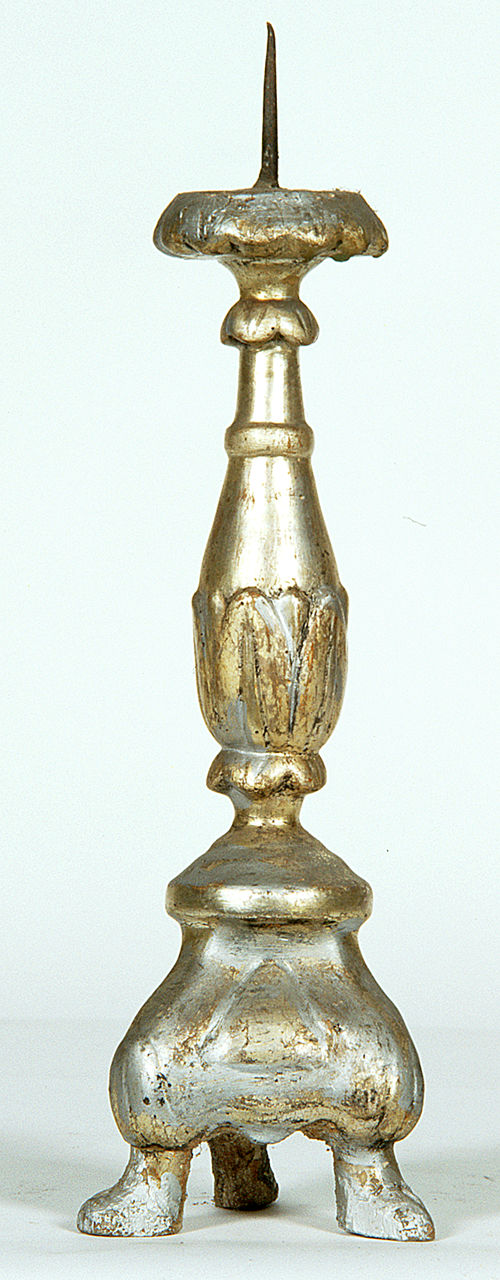 candeliere, opera isolata - ambito ferrarese (metà sec. XIX)