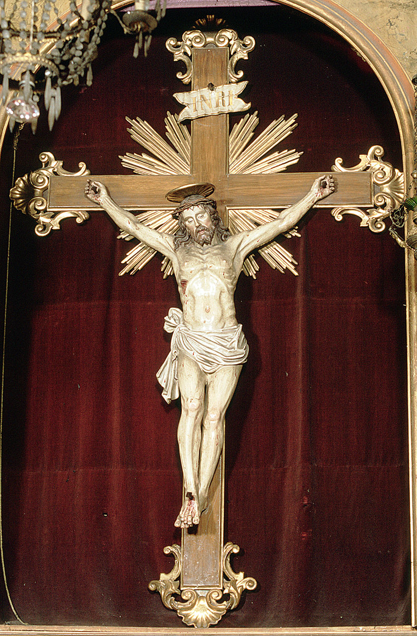 Gesù Cristo crocifisso (statua, opera isolata) - ambito ferrarese (fine sec. XVIII)