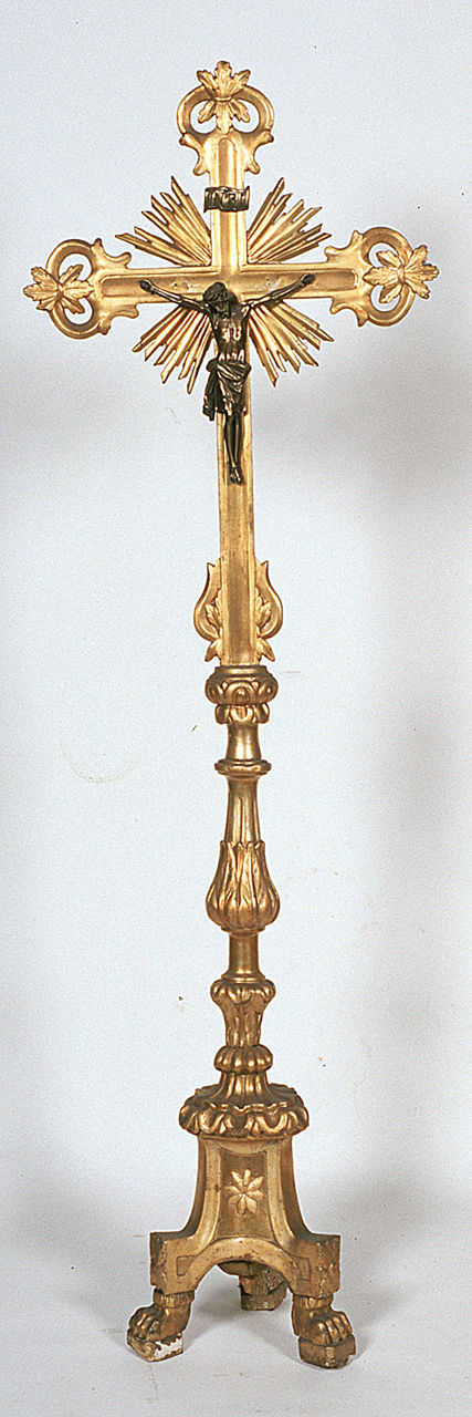 croce d'altare, opera isolata - ambito ferrarese (metà sec. XIX)