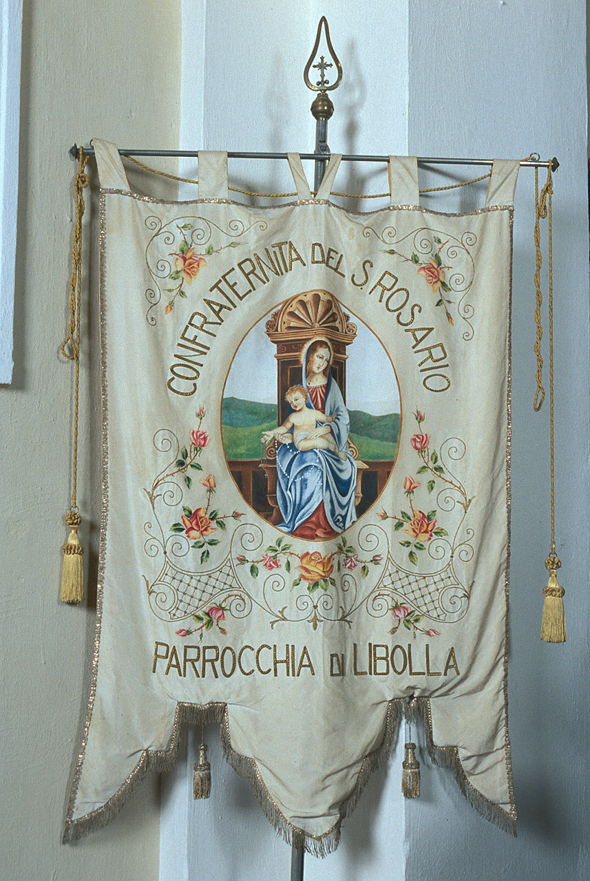 Madonna con Gesù Bambino (stendardo processionale, opera isolata) - manifattura italiana (sec. XX)