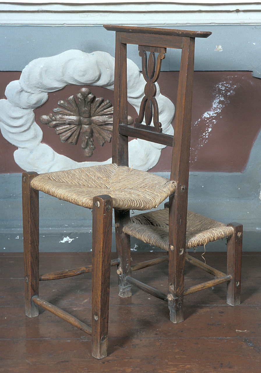 sedia con inginocchiatoio, opera isolata - ambito ferrarese (secondo quarto sec. XIX)