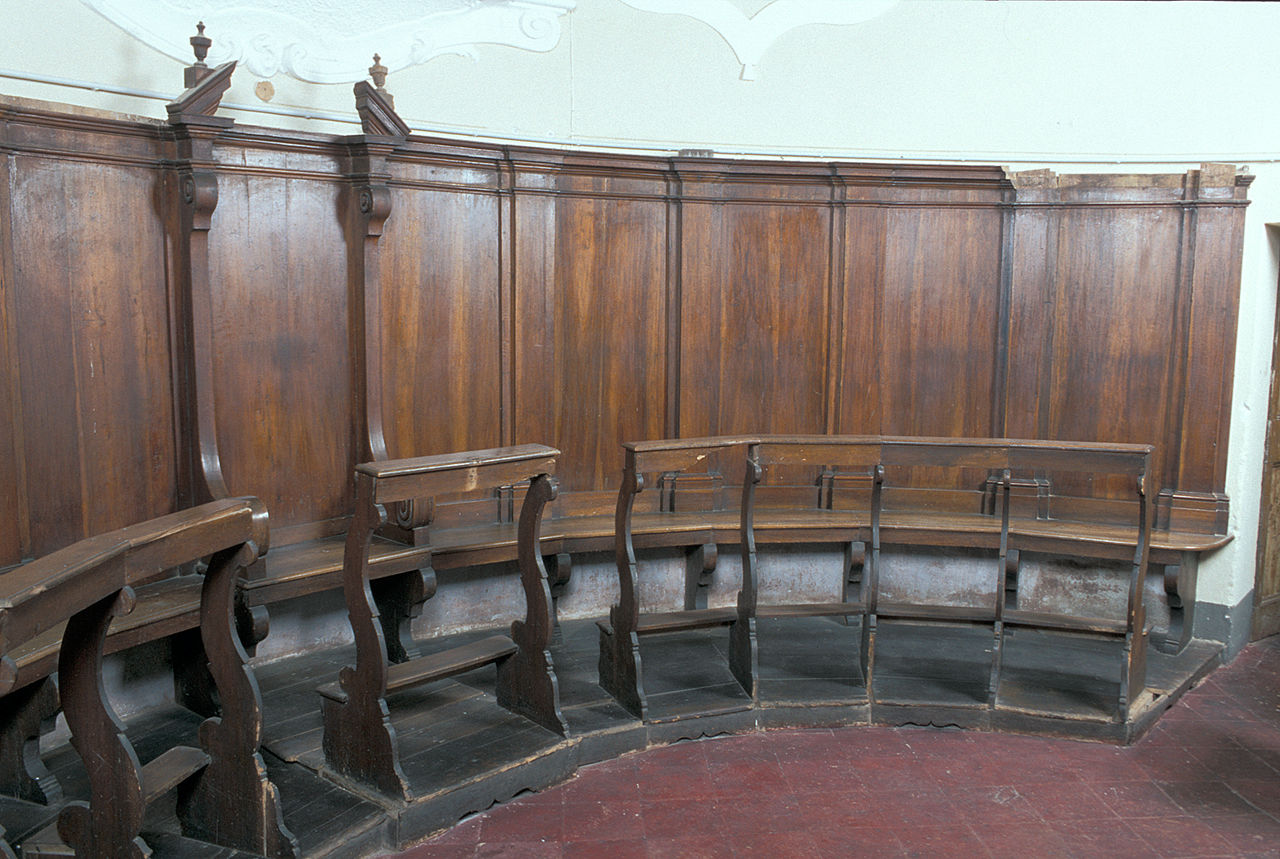 stalli del coro, opera isolata - ambito ferrarese (sec. XVIII)