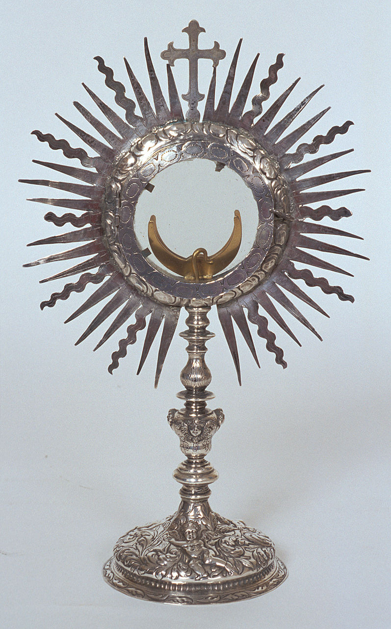 ostensorio - a raggiera, opera isolata - ambito veneziano (sec. XVIII)