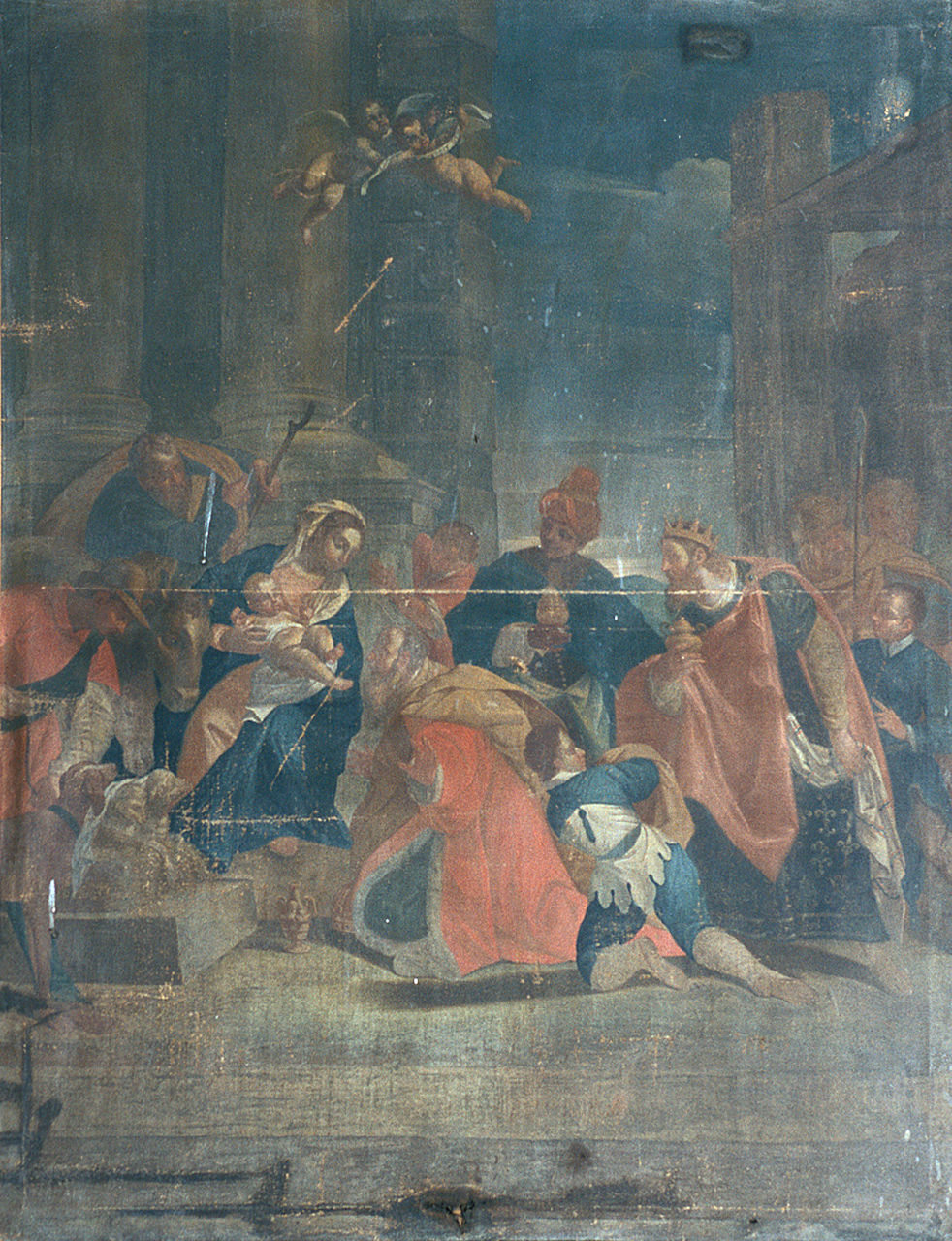 Adorazione dei Magi (dipinto, elemento d'insieme) - ambito veneziano (sec. XVII)