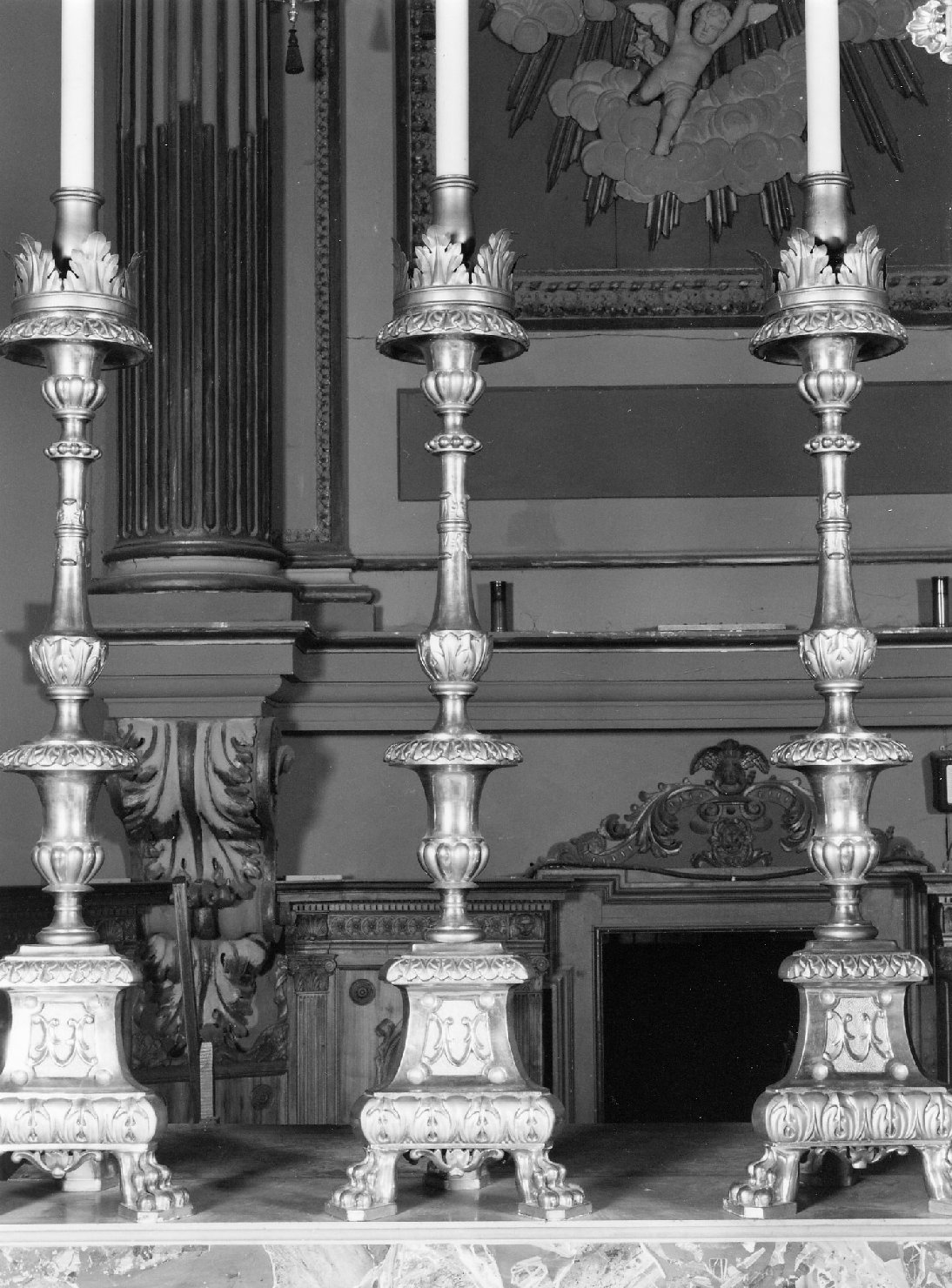 candeliere - manifattura emiliana (metà sec. XIX)