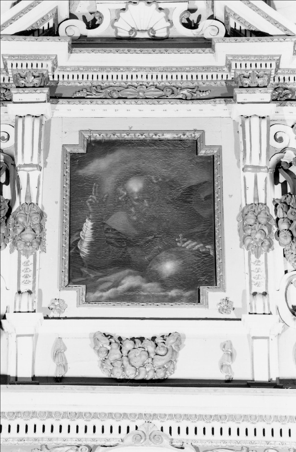 Dio Padre benedicente (dipinto) di Gennari Cesare (scuola) (sec. XVII)