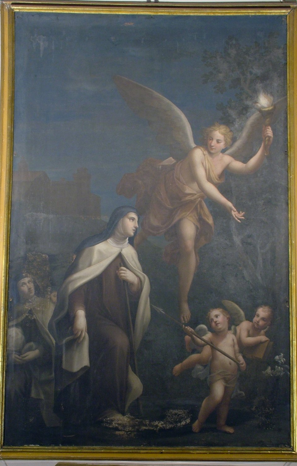 visione di Santa Teresa d'Avila (dipinto, pendant) di Franceschini Marcantonio (primo quarto sec. XVIII)