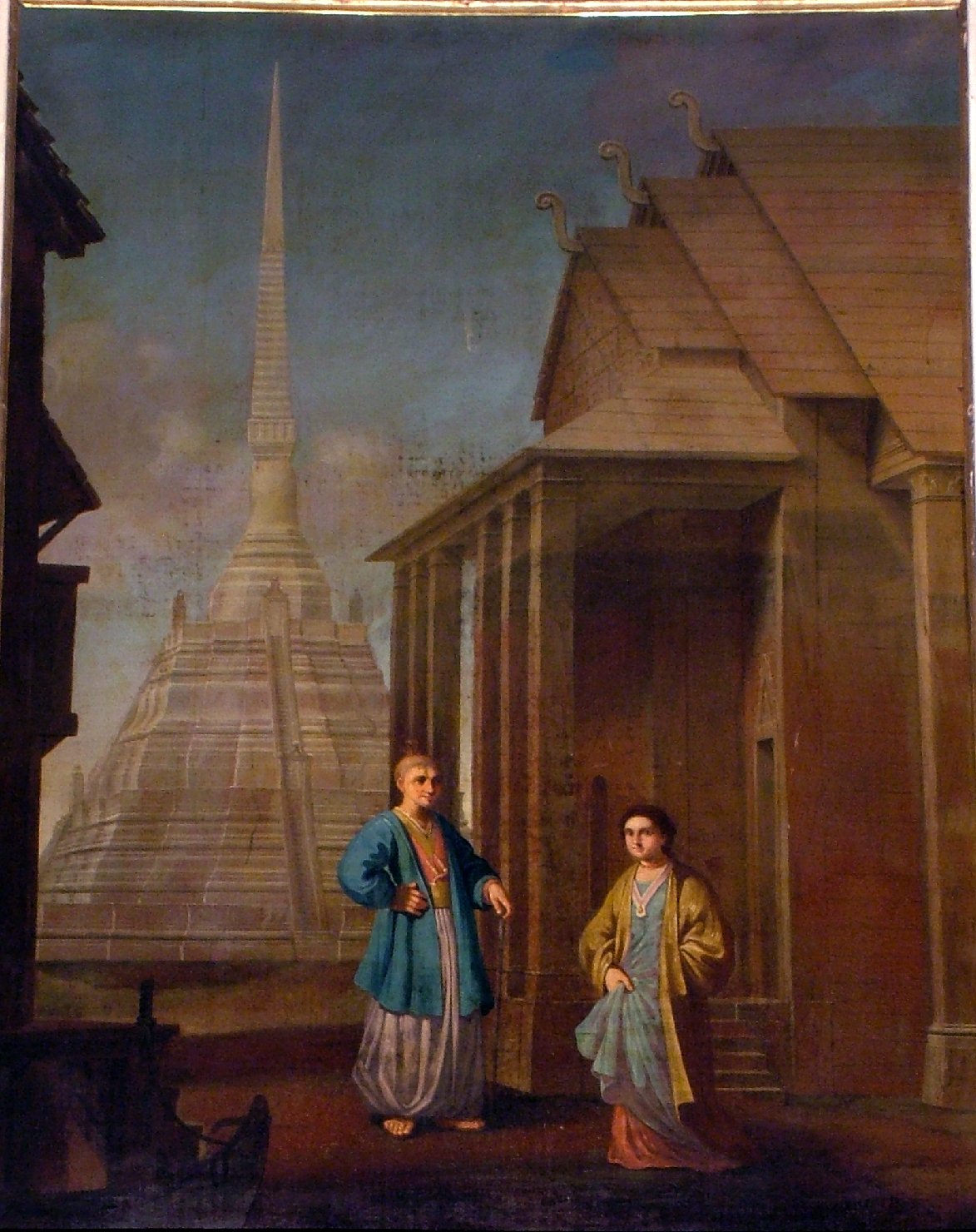 veduta fantastica (dipinto, ciclo) di Burrini Barbara (attribuito) (inizio sec. XVIII)