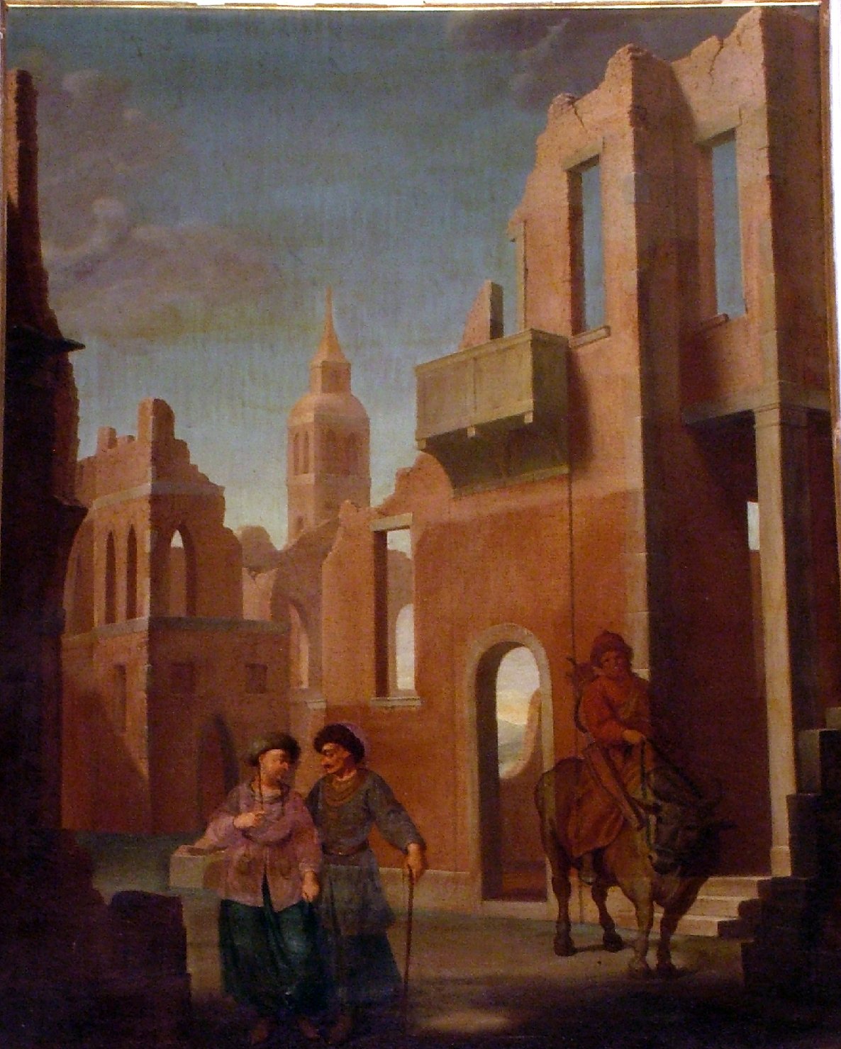 veduta fantastica (dipinto, ciclo) di Burrini Barbara (attribuito) (inizio sec. XVIII)