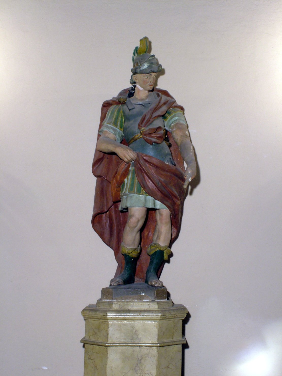 guerriero (statua, elemento d'insieme) - bottega bolognese (secc. XVII/ XVIII)