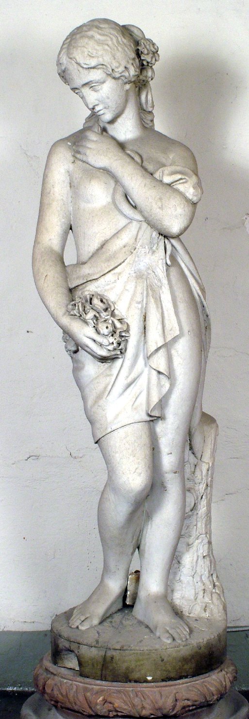 La Primavera (?), fanciulla con fiori (statua) - ambito bolognese (sec. XIX)