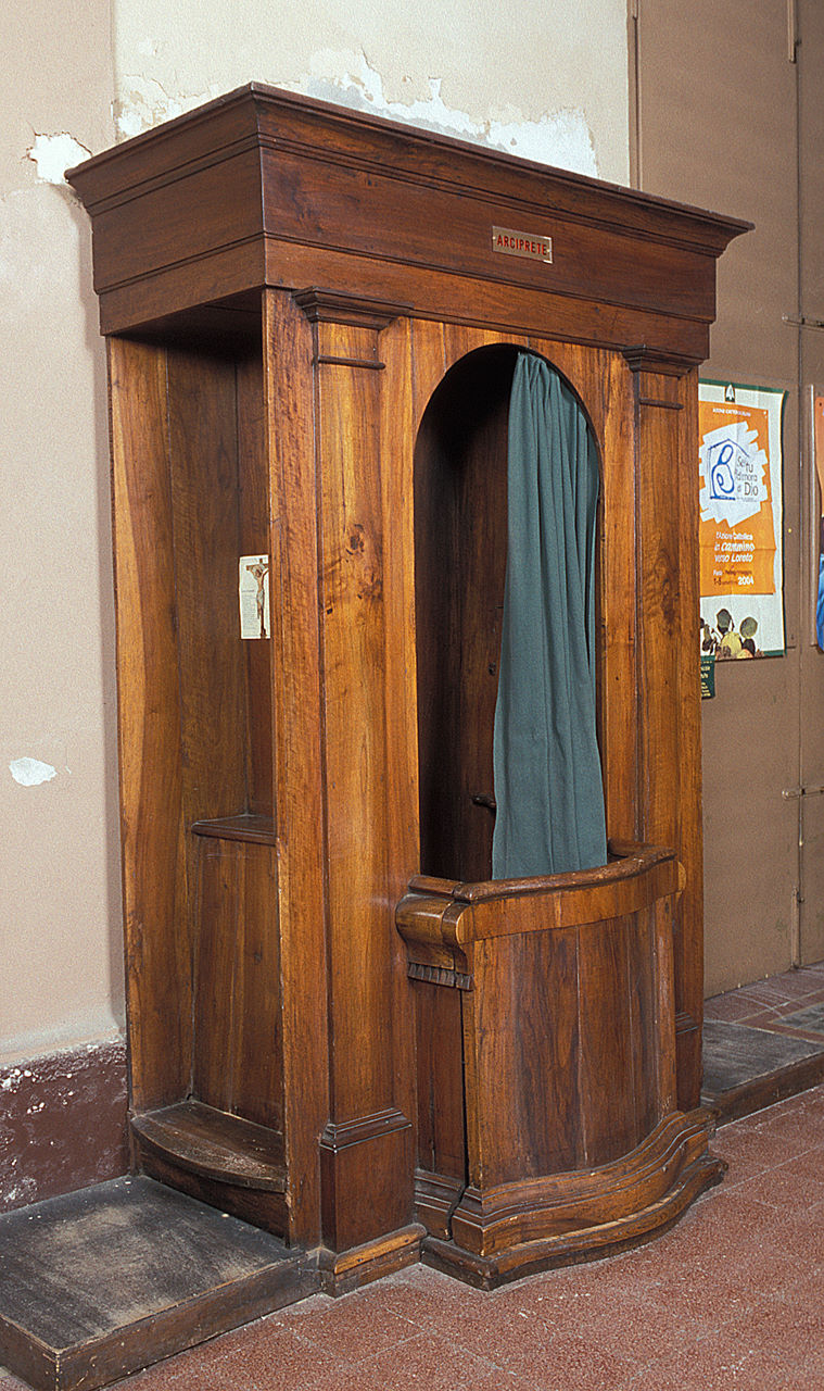 confessionale - bottega ferrarese (sec. XIX)