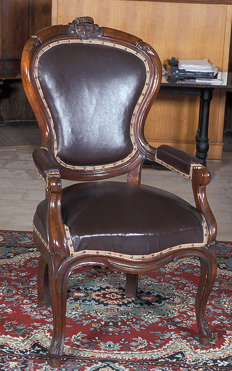 poltrona - bottega ferrarese (seconda metà sec. XIX)