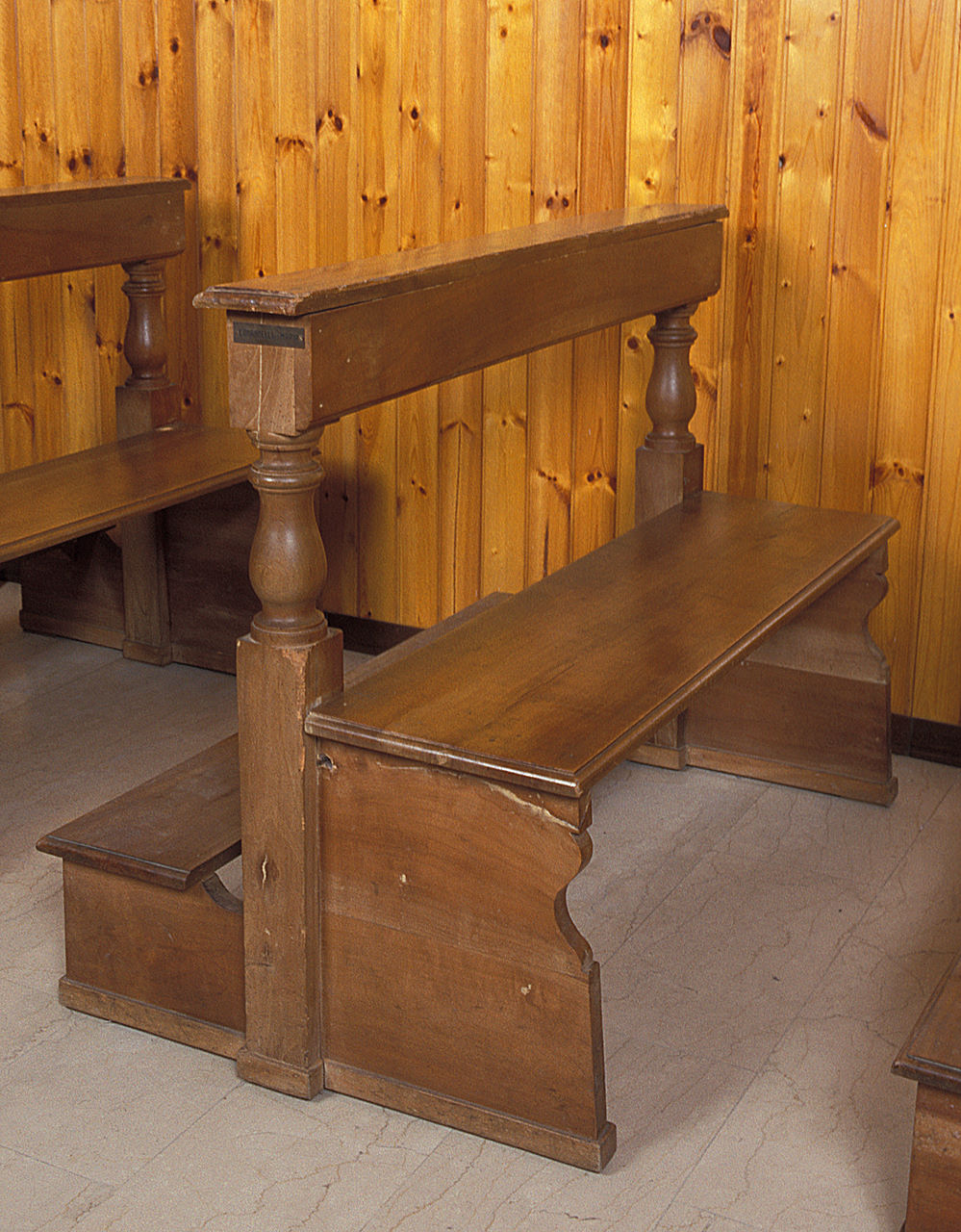 banco da chiesa, serie - bottega ferrarese (fine/inizio secc. XIX/ XX)