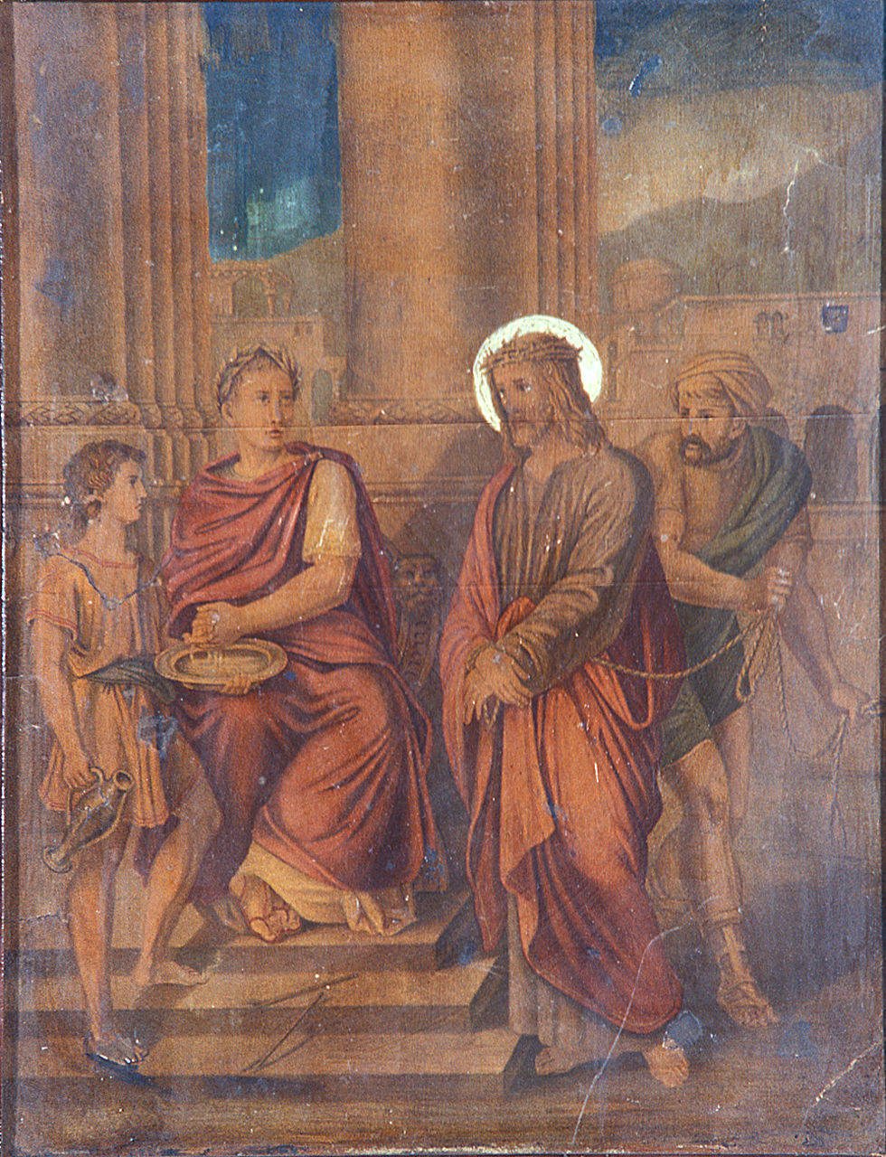 Gesù Cristo condannato a morte, stazioni della via crucis (incisione, ciclo) - ambito italiano (secondo quarto sec. XX)