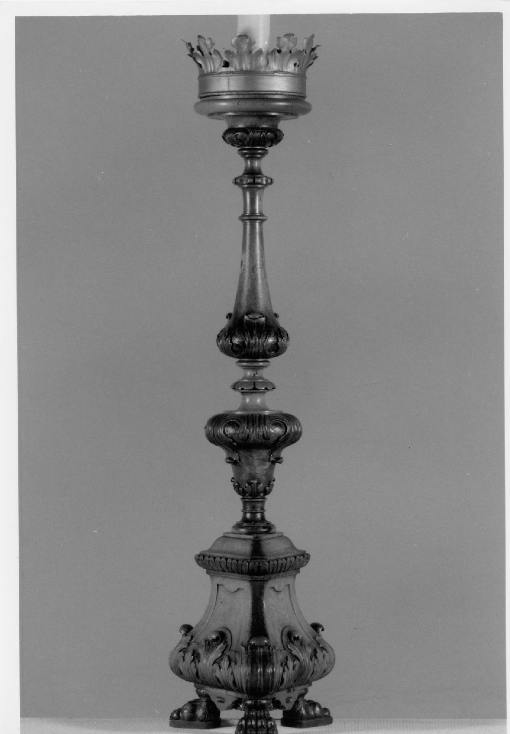 candeliere d'altare - produzione bolognese (sec. XIX)