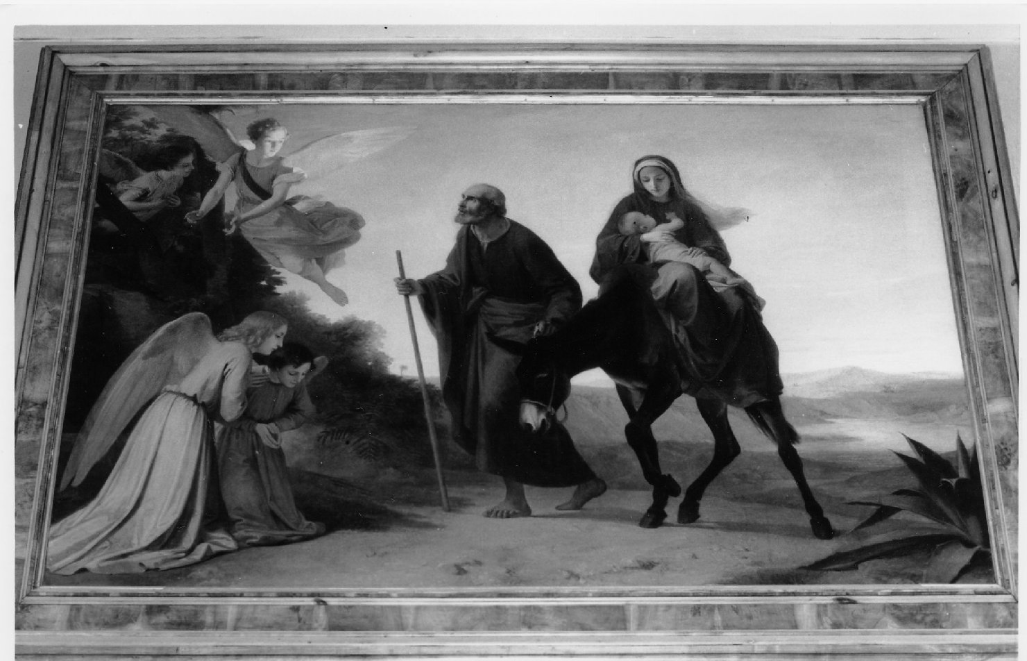fuga in Egitto (dipinto) di Malatesta Adeodato (sec. XIX)
