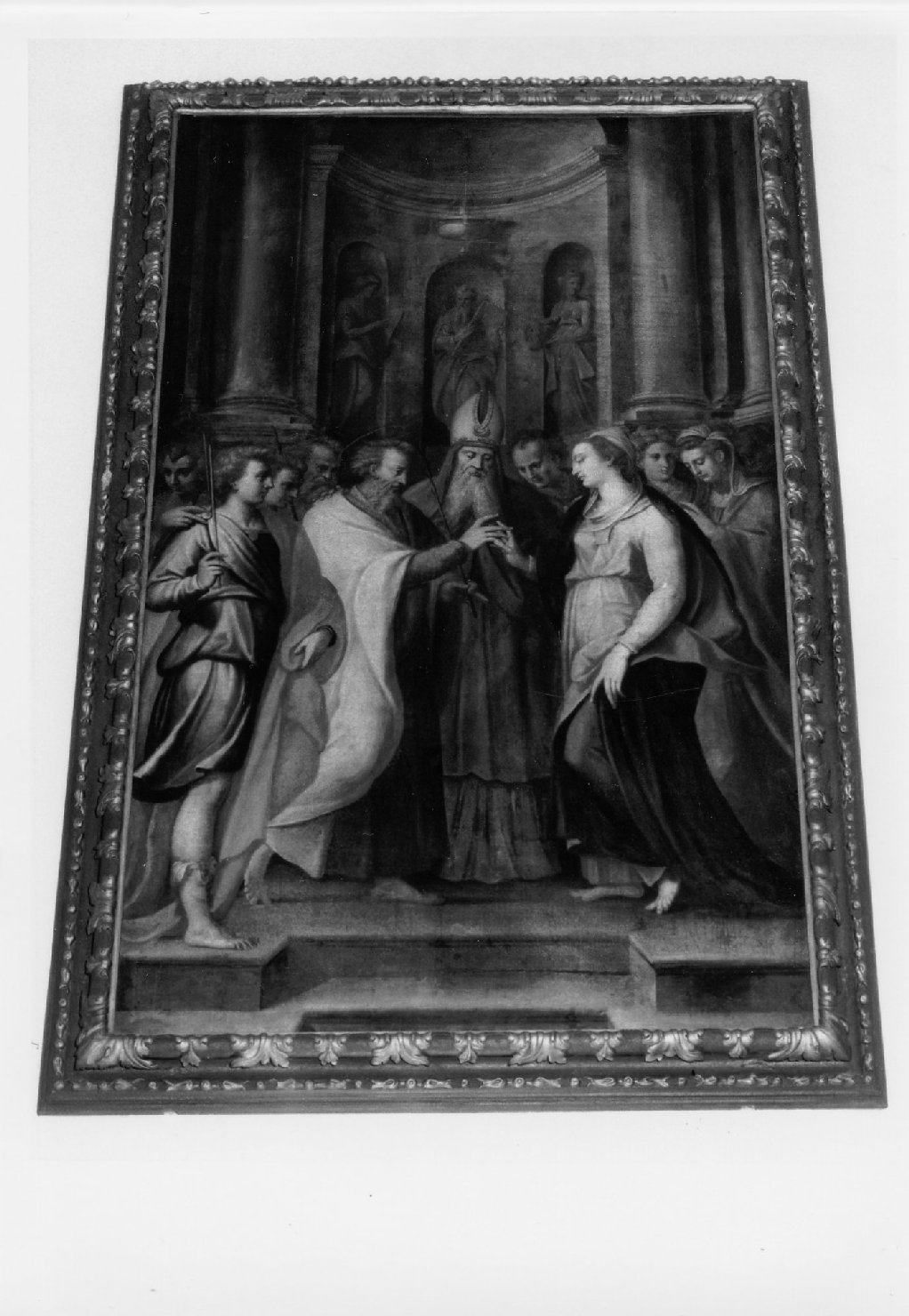 Sposalizio della Madonna (dipinto) di Samacchini Orazio (sec. XVI)