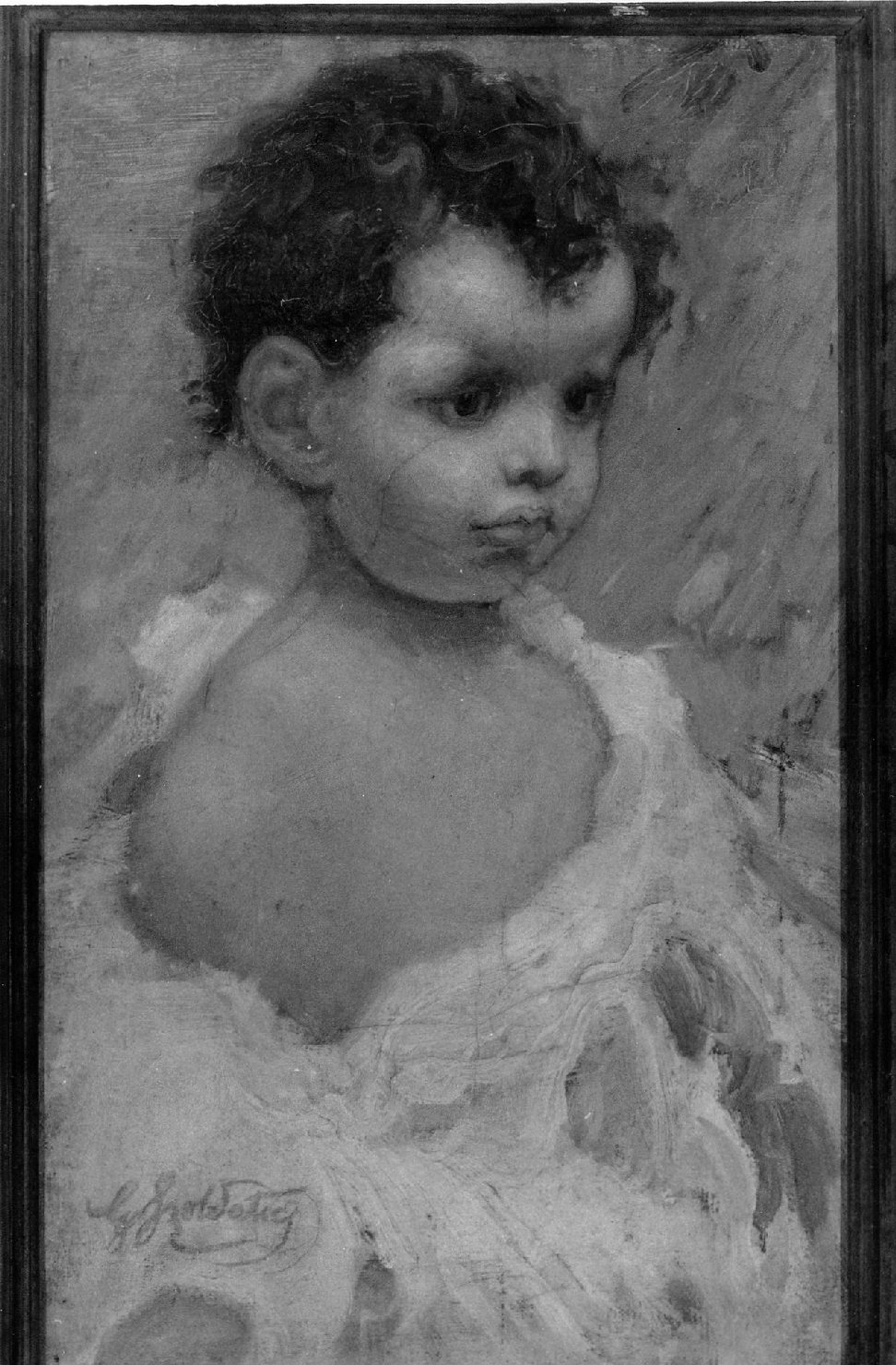 ritratto di fanciullo (dipinto) di Szoldatics Giorgio (sec. XX)