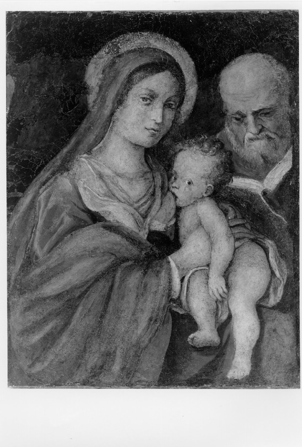 Sacra Famiglia (dipinto) di Carracci Ludovico (attribuito) (fine/inizio secc. XVI/ XVII)