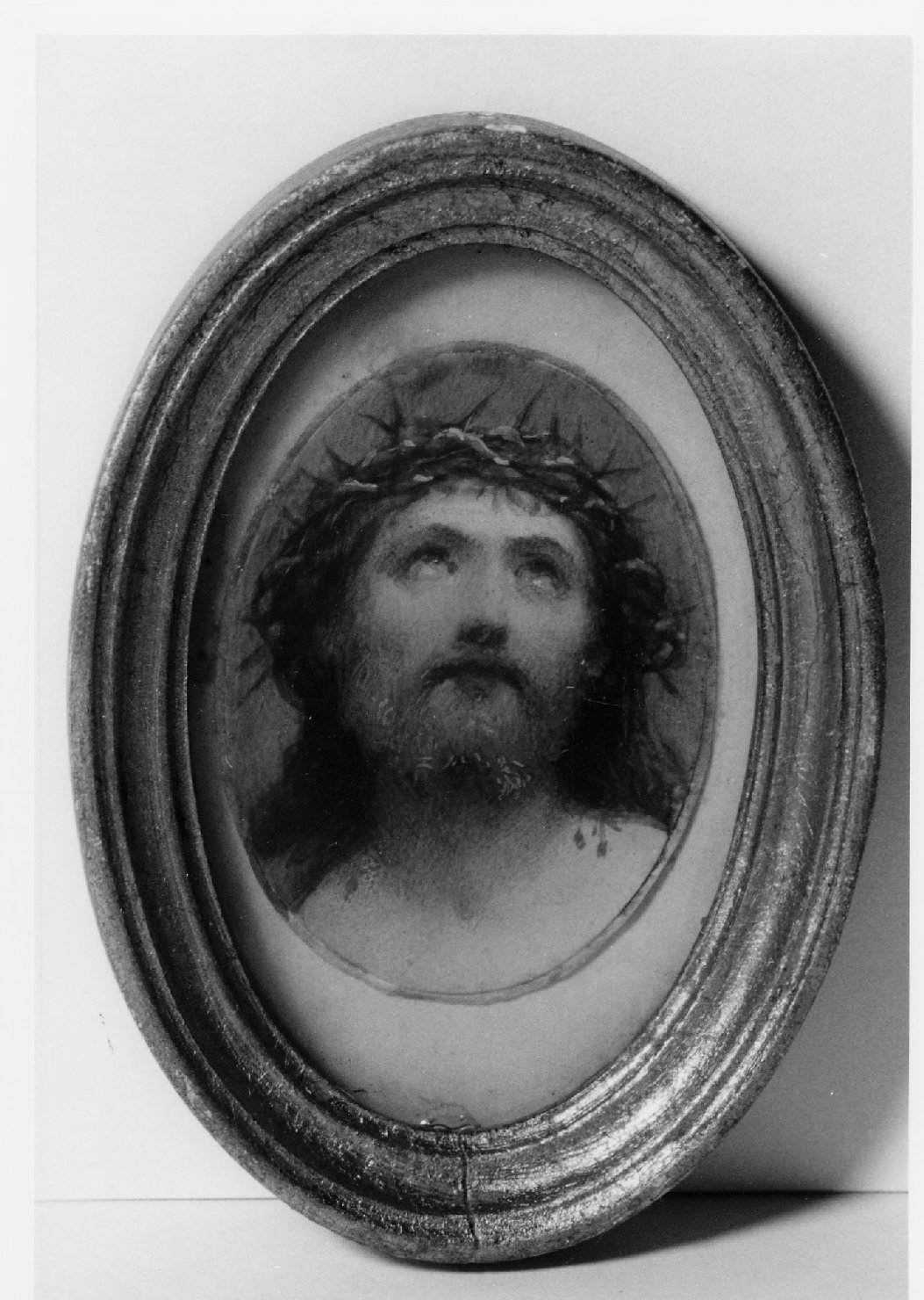 Cristo coronato di spine; Madonna (dipinto, serie) di Guardassoni Alessandro (ultimo quarto sec. XIX)