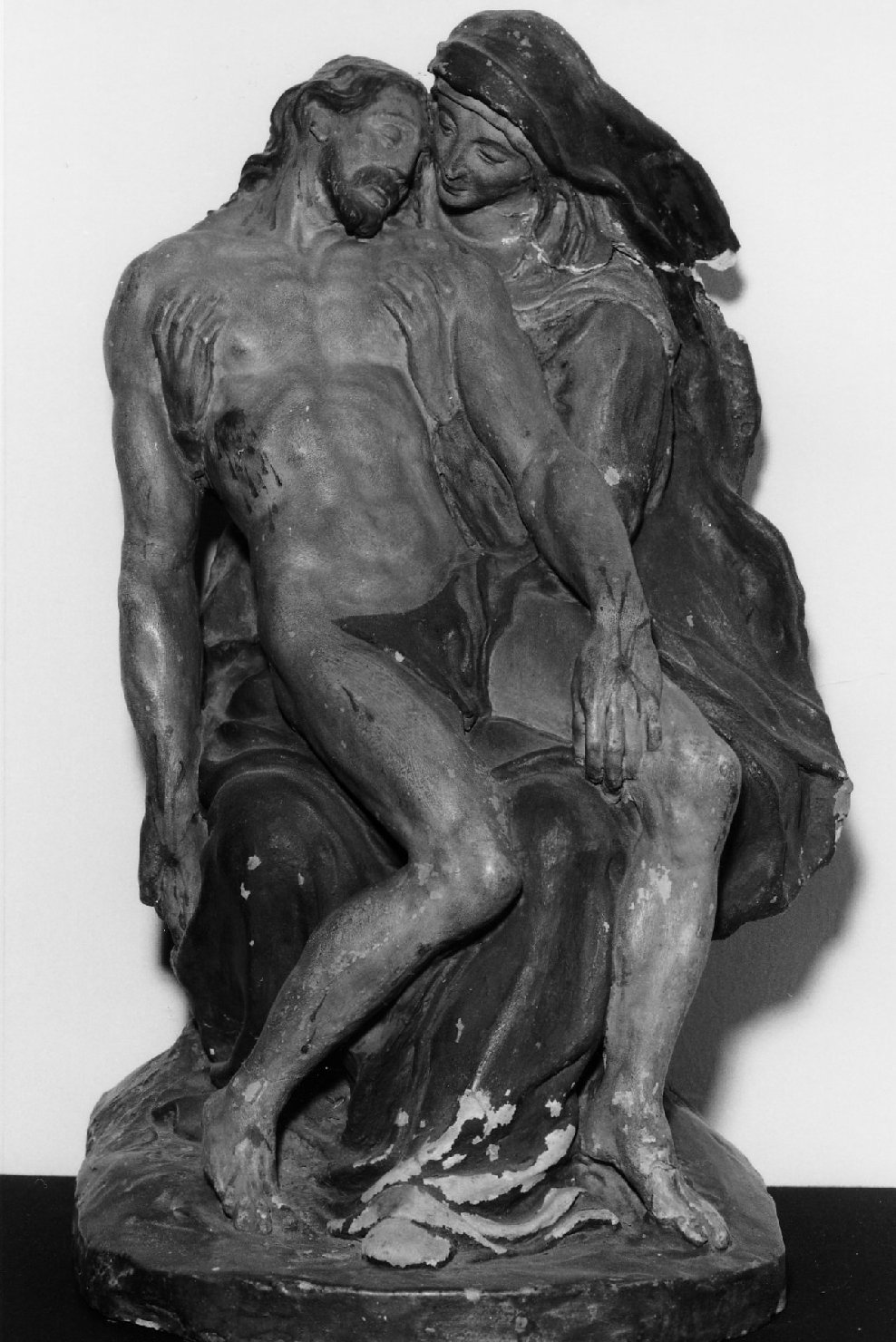 Pietà (scultura) di Mazza Giuseppe Maria (cerchia) (metà sec. XVIII)