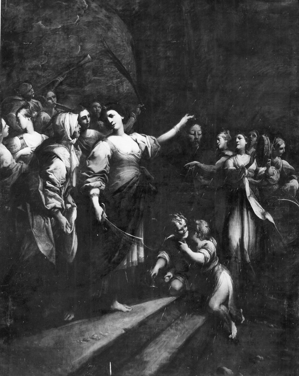 Giuditta con la testa di Oloferne acclamata dalle fanciulle ebree (dipinto) di Donducci Giovanni Andrea detto Mastelletta (sec. XVII)