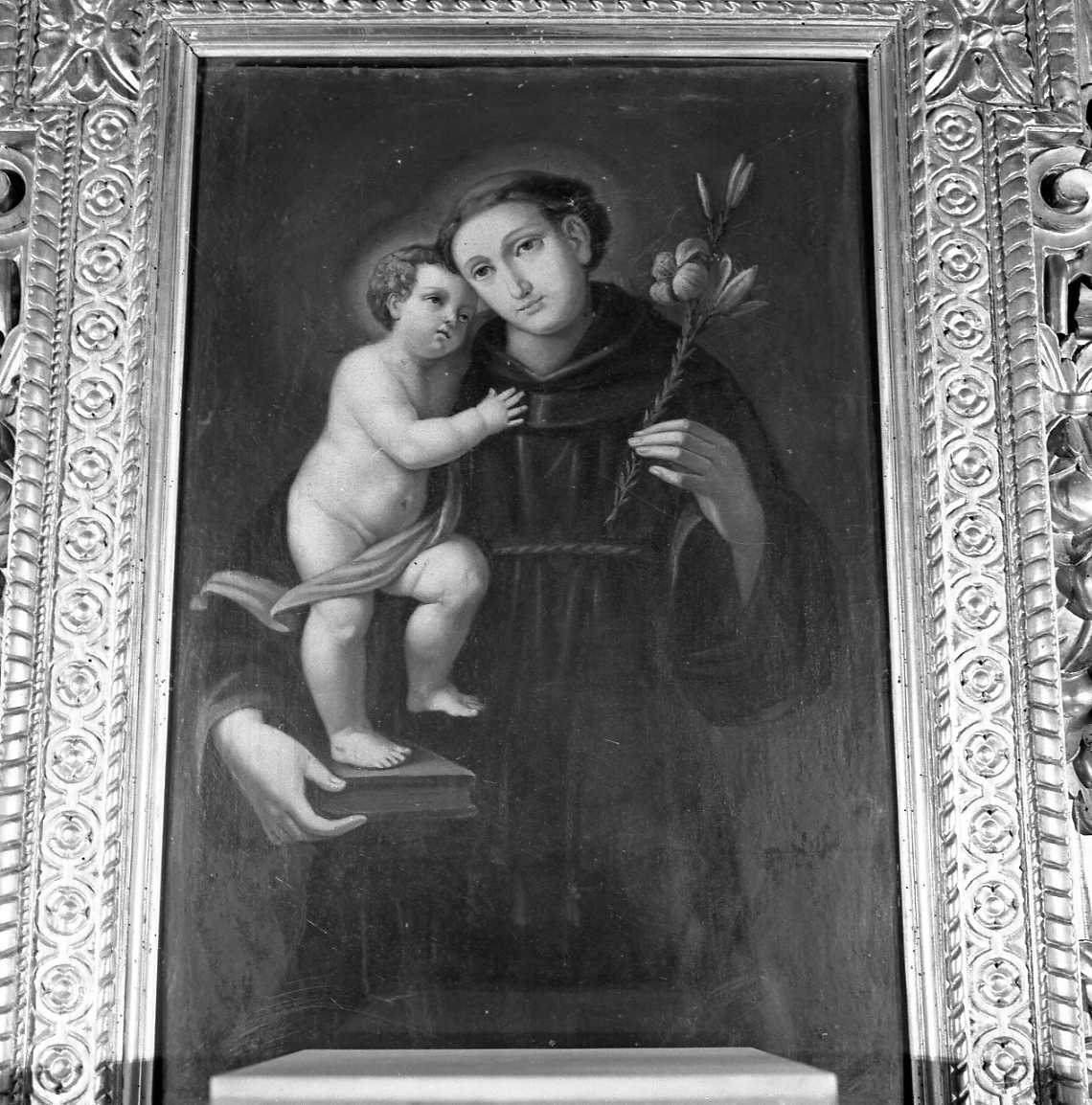 Sant'Antonio da Padova col Bambino (dipinto) - ambito bolognese (prima metà sec. XIX)