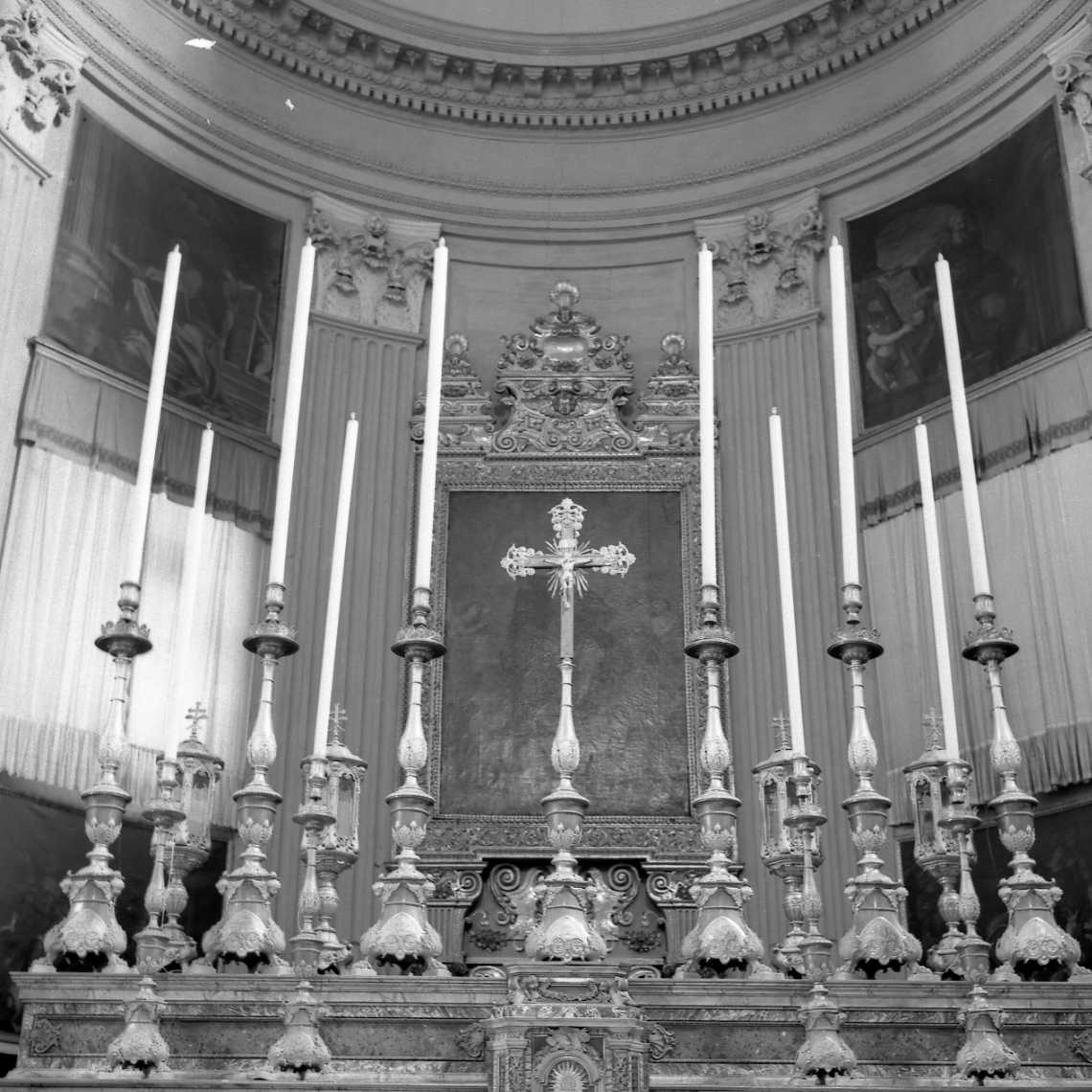 candeliere, insieme - manifattura emiliana (prima metà sec. XIX)