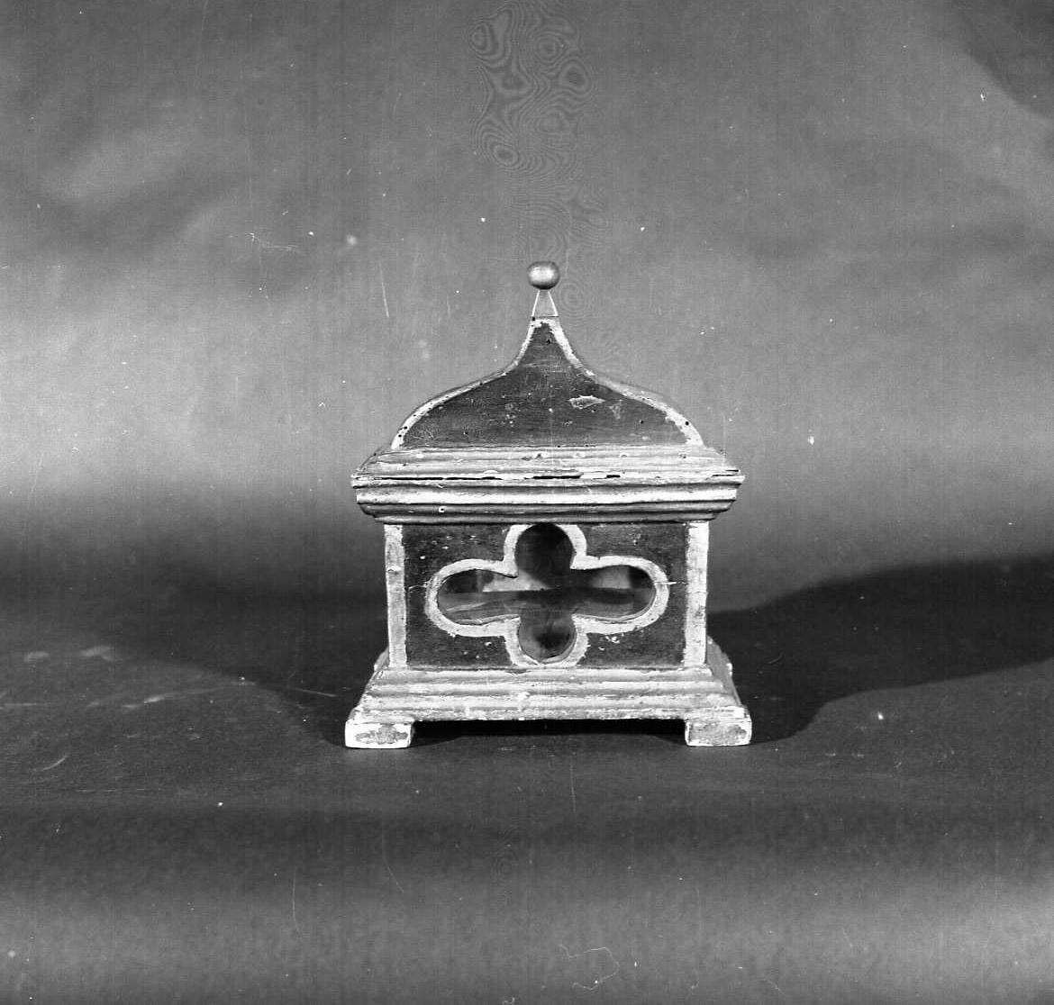 reliquiario a teca - a sarcofago, serie - manifattura emiliana (seconda metà sec. XVIII)