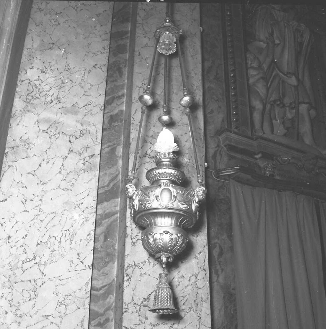 lampada pensile, serie - manifattura bolognese (inizio sec. XX)