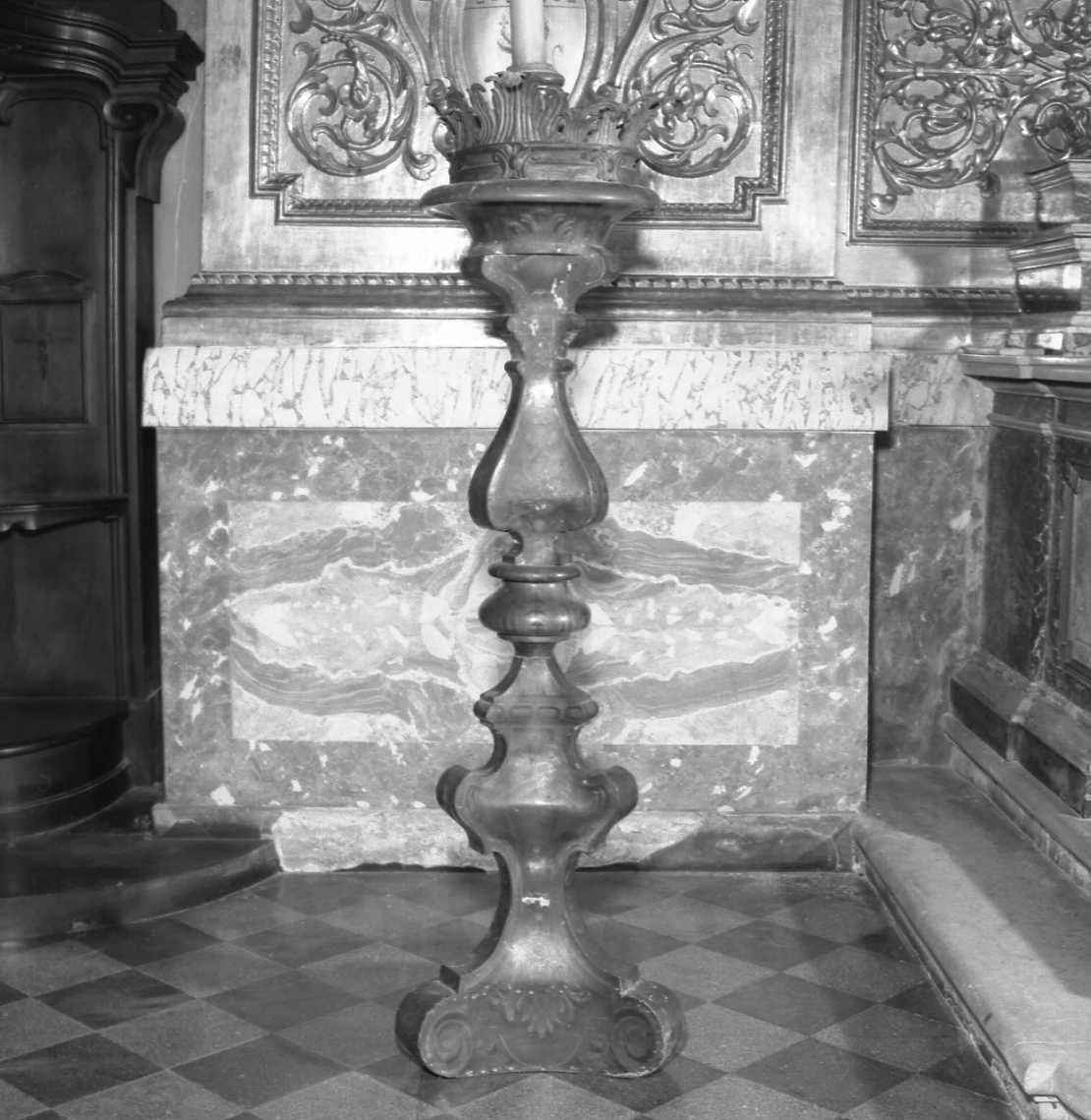 candeliere, serie - manifattura bolognese (seconda metà sec. XVII)