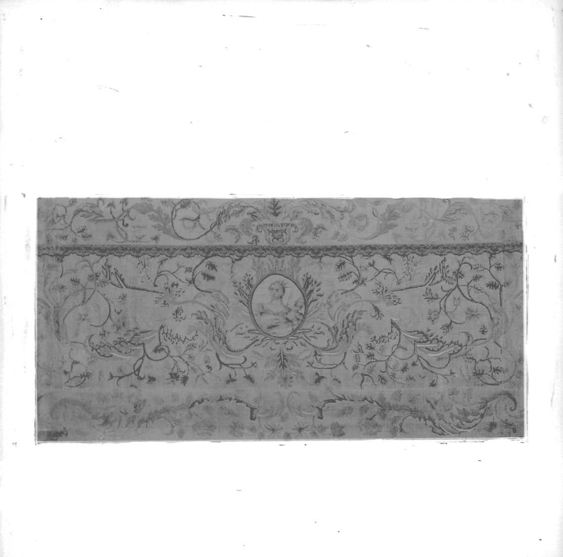 santa martire e motivi decorativi fitomorfi (paliotto) - manifattura bolognese (seconda metà sec. XVII)