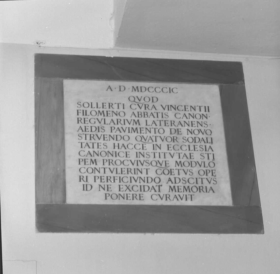 lapide commemorativa - produzione bolognese (fine sec. XIX)