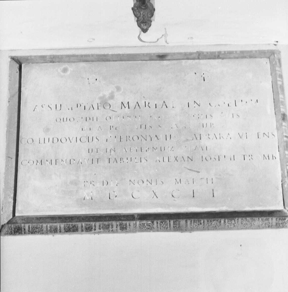 lapide - produzione bolognese (fine sec. XVII)