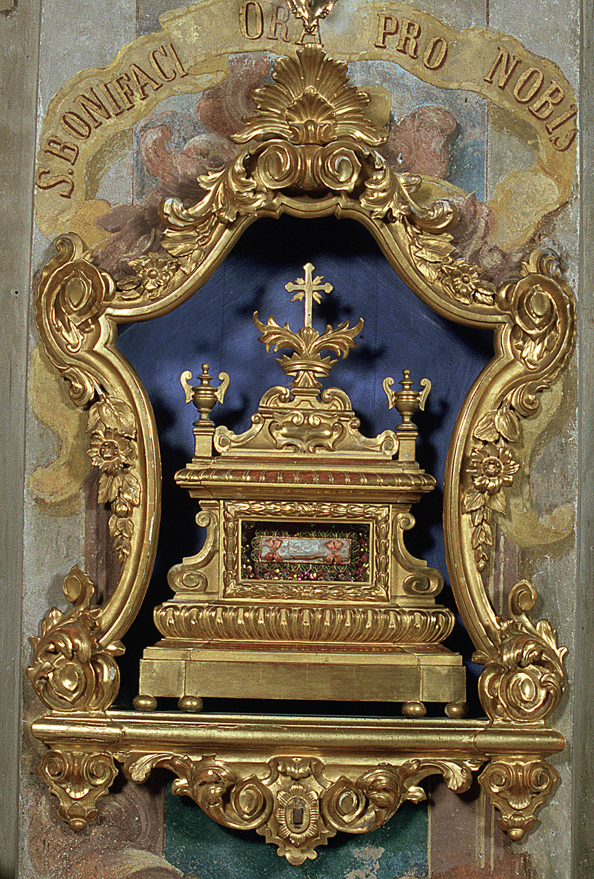 mostra di nicchia, coppia - bottega ferrarese (sec. XIX)