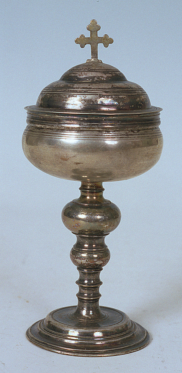 pisside da viatico - bottega ferrarese (fine/inizio secc. XVII/ XVIII)