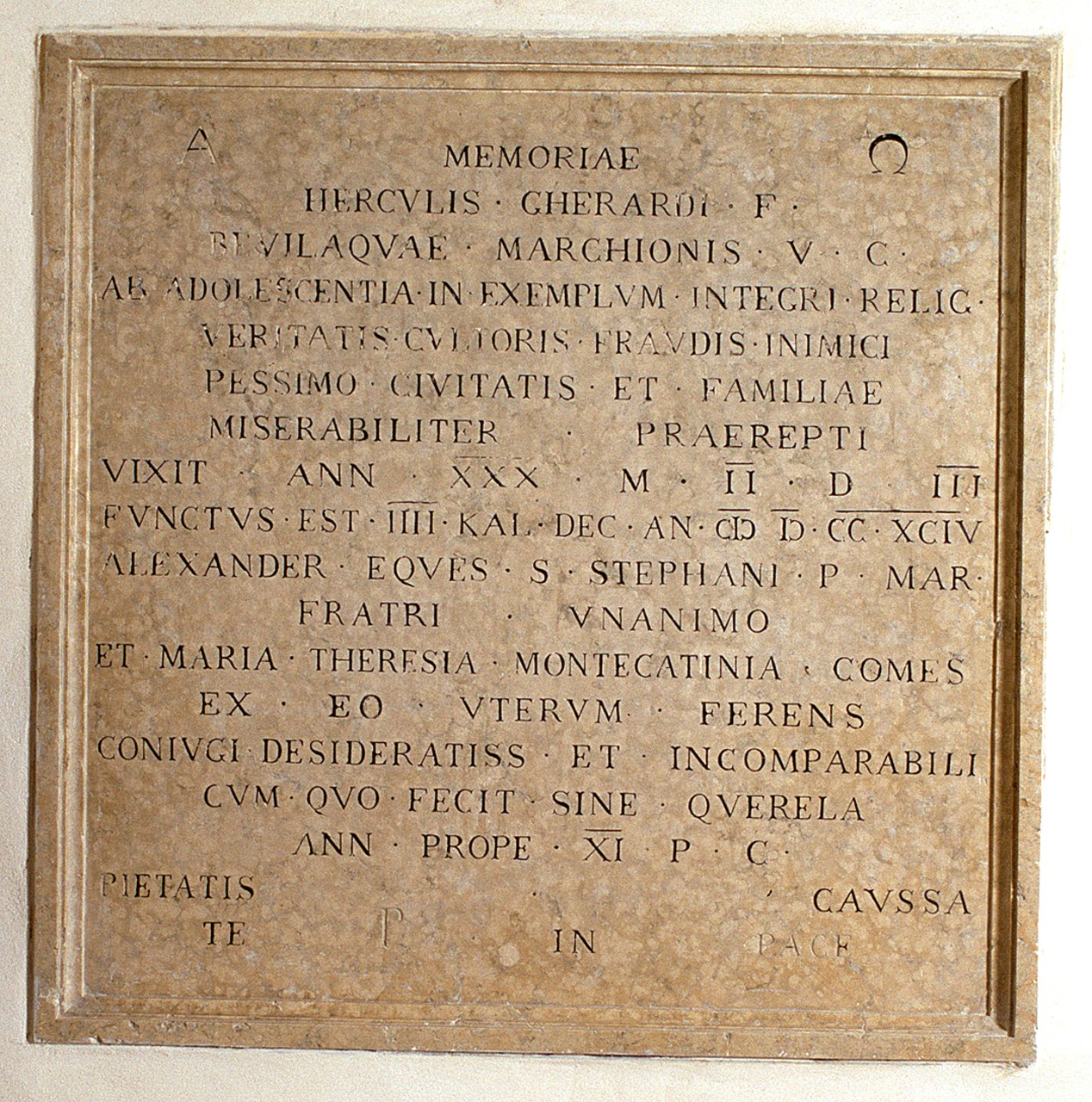 lapide, opera isolata - ambito ferrarese (sec. XVIII)