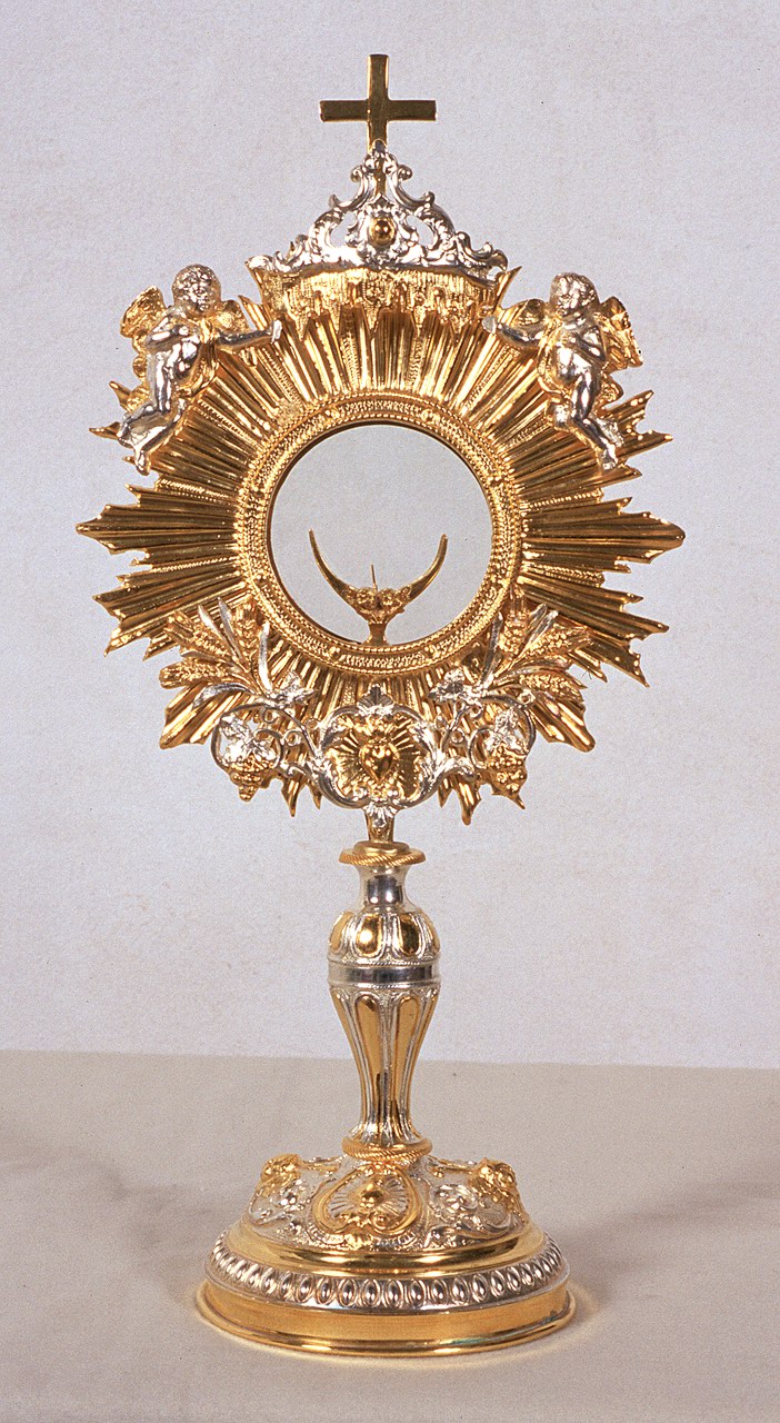 ostensorio - a raggiera, opera isolata - produzione italiana (secondo quarto sec. XX)